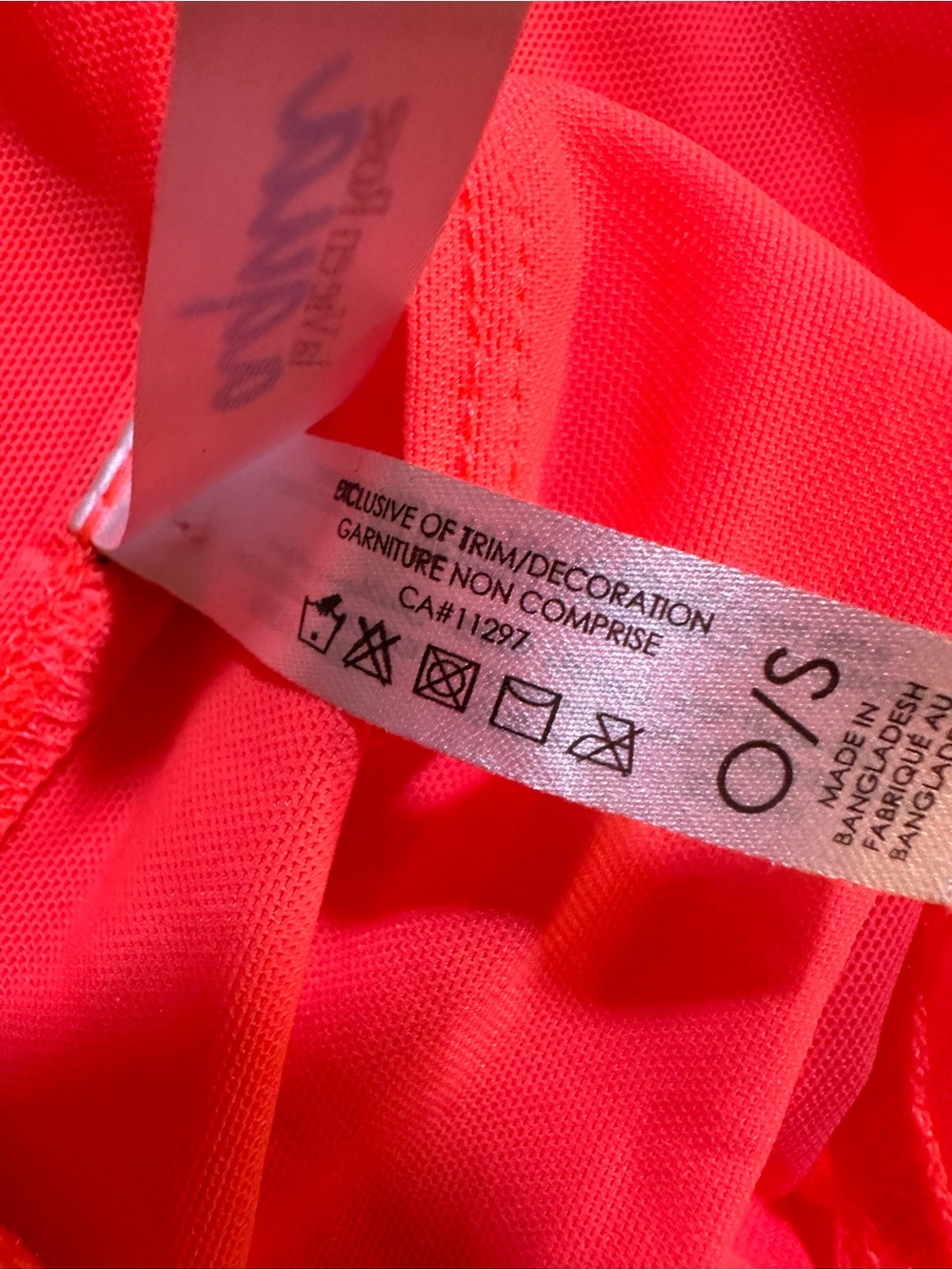 ⭐️ La Vie En Rose Aqua Neon Coral Tie-Side Swim Sarong - Picture 3 of 5